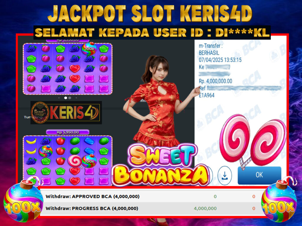 JACKPOT SLOT GACOR MAIN SWET BONANZA 07 APRIL 2025
