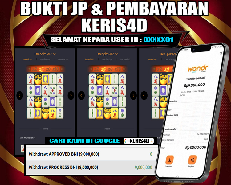 JACKPOT SLOT GACOR MAIN MAHJONG WAYS 01 OKTOBER 2025