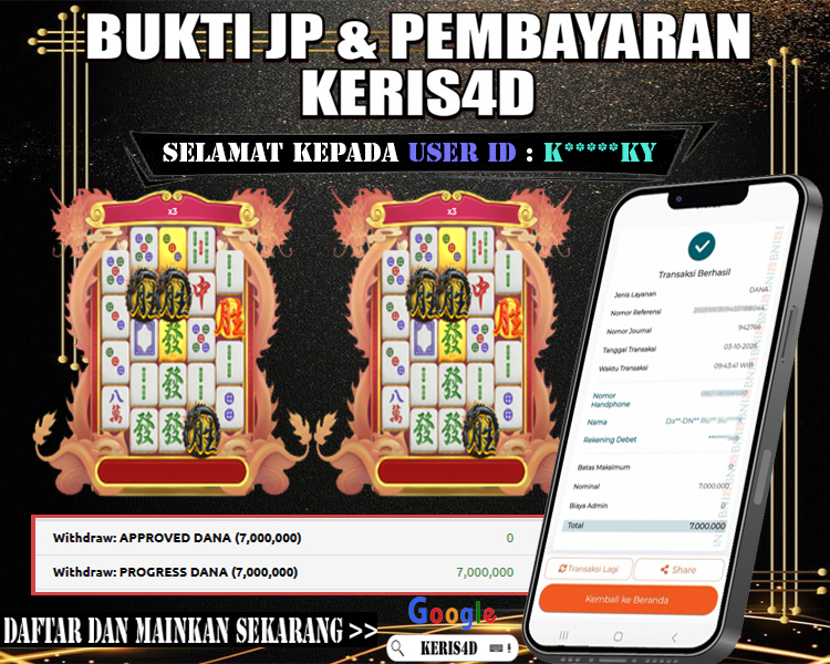 JACKPOT SLOT GACOR MAIN MAHJONG WAYS 3 03 OKTOBER 2025