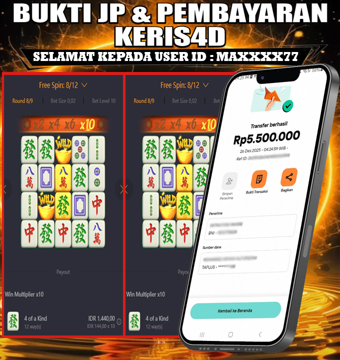 JACKPOT SLOT GACOR MAIN MAHJONG WAYS 26 DESEMBER 2025